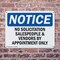Signmission No Solicitation Salespeople And Vendors By OSHA Notice Sign, Plastic, 10in W x 7in L, 2PK OS-2PACK-NS-P-710-L-14820 - alternate 7